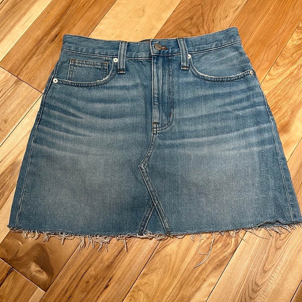 NWOT Madewell Rigid Denim A-Line Skirt